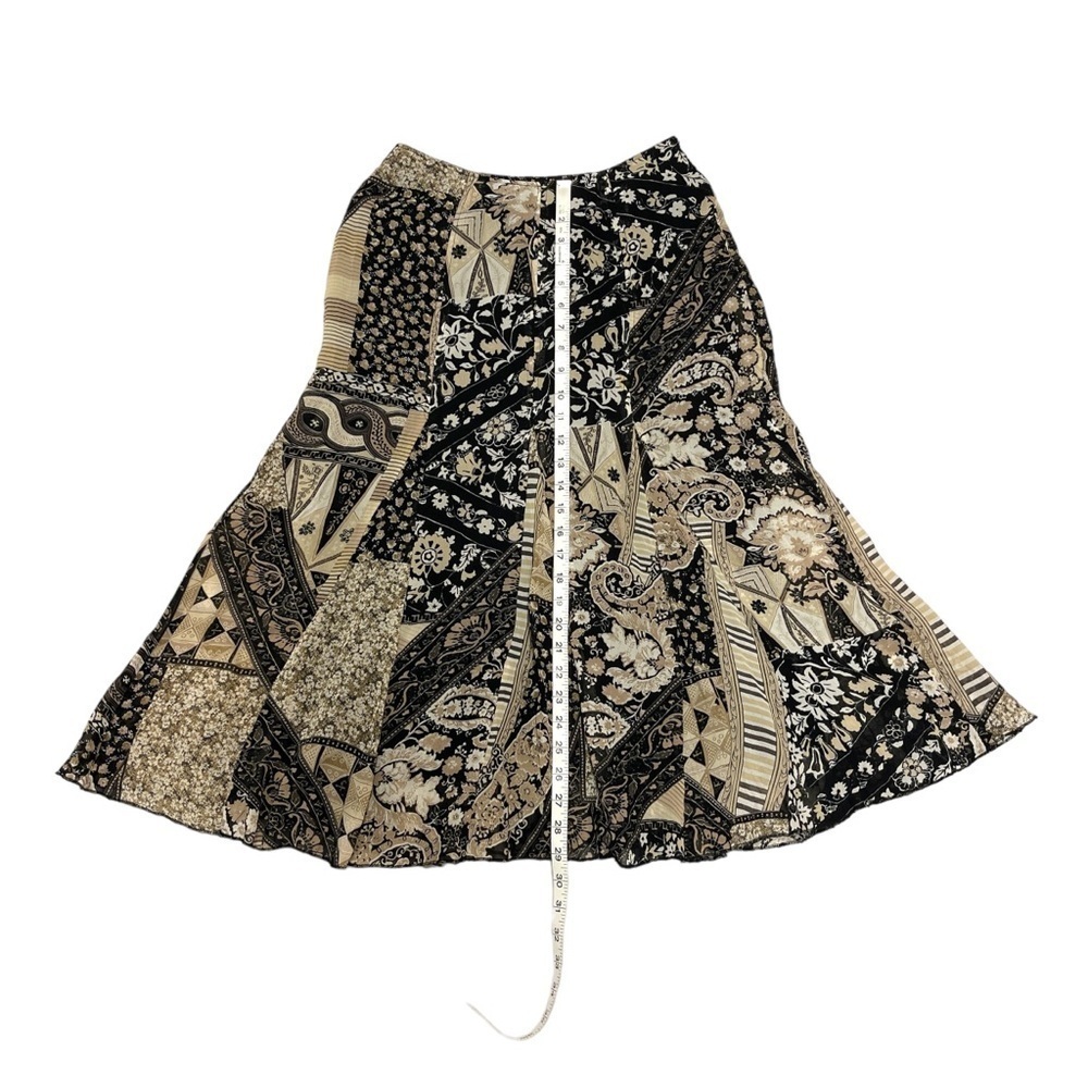 Steilmann Patchwork Skirt Size 10 Multi Print Ear… - image 7